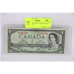 1954 "DEVIL'S FACE" ONE DOLLAR BANKNOTE