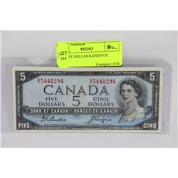 1954 FIVE DOLLAR BANKNOTE