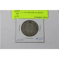 GEORGE V 1919 SILVER 50 CENTS