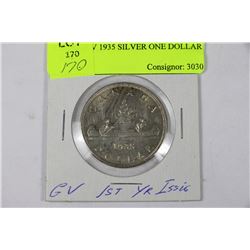 GEORGE V 1935 SILVER ONE DOLLAR