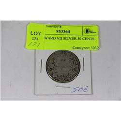 1910 EDWARD VII SILVER 50 CENTS