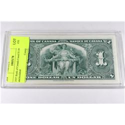 1937 BANK OF CANADA CASED $1.00 UNCIRCULATED