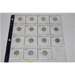 SILVER COLLECTION CANADIAN 10 CENT INCLUDING. X15