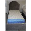 Image 1 : NEW GREY FABRIC SINGLE BEDFRAME