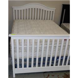 NEW WHITE DOUBLE SIZE BEDFRAME WITH BEATY POSTURE
