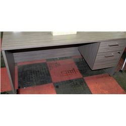 NEW GREY OFFICE DESK WITH SIDE DRAWERS