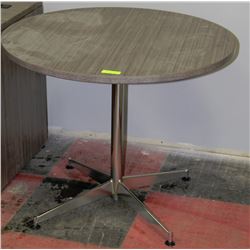 NEW ROUND GREY LUNCHROOM TABLE