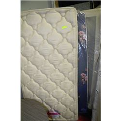 TWO ASSORTED MISMATCH SINGLE MATTRESSES WITH 1 BOX