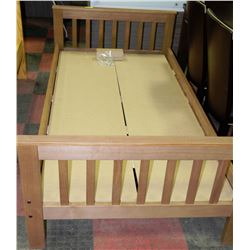 NEW SINGLE DARK PINE BEDFRAME