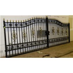20FT HEAVY DUTY BI-PARTING WROUGHT IRON DRIVEWAY