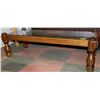 Image 1 : WOODEN COFFEE TABLE WITH PROTECTIVE GLASS TOP