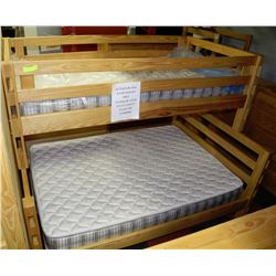 NEW PINE DOUBLE/SINGLE BUNKBED WITH MATTRESSES