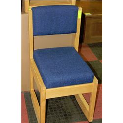 NEW PINE BLUE FABRIC MULTIPOSITION  OFFICE CHAIR