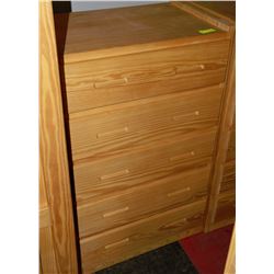 NEW PINE DROP TOP 5 DRAWER CHEST OF DRAWERS