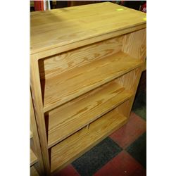 NEW PINE WIDE BOOKCASE 45" HIGH