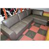 Image 1 : NEW GREY LEATHERETTE "L-SHAPED" SECTIONAL