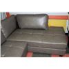 Image 3 : NEW GREY LEATHERETTE "L-SHAPED" SECTIONAL