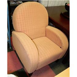 "PALE PUMPKIN" ORANGE RECLINING CHAIR