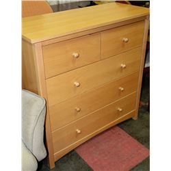CONCORD WOOD TONE 5 DRAWER CHEST OF DRAWERS
