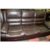 Image 2 : NEW BROWN LEATHERETTE RECLINING SOFA & LOVE SEAT