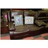 Image 3 : NEW BROWN LEATHERETTE RECLINING SOFA & LOVE SEAT