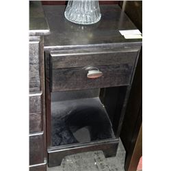 NEW WOOD SLATE FINISH 1 DRAWER NIGHT STAND