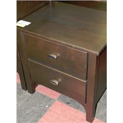 NEW WOOD COCOA FINISH 2-DRAWER NIGHT STAND
