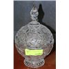 Image 1 : PINWHEEL CRYSTAL LIDDED DISH