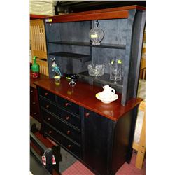 2 TONE COMBO DRESSER AND HUTCH