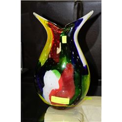 MULTI COLOUR ART GLASS VASE