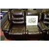 Image 4 : NEW CHOCOLATE BROWN LEATHER RECLINING SECTIONAL