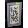 Image 1 : NEEDLEPOINT BUTTERFLY PICTURE