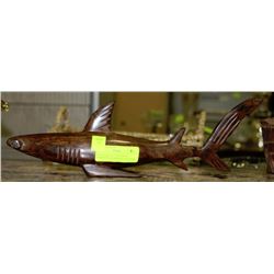 HAND CARVED COLUMBIAN IRONWOOD HAMMERHEAD SHARK