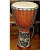 Image 1 : GECKO PATTERNED AFRICAN DRUM - 27" TALL