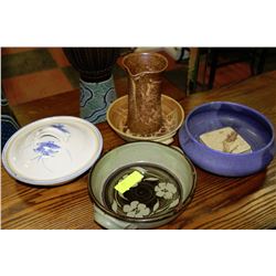 SET OF 4 VINTAGE ESTATE CERAMICS WITH PITCHER