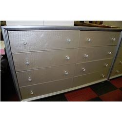 GREY SNAKESKIN STYLE 8 DRAWER DRESSER ON CHOICE