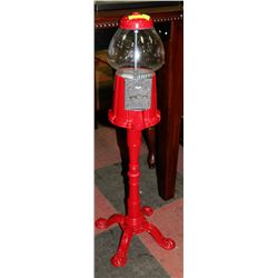 CAST IRON BUBBLEGUM MACHINE ON A PEDESTAL STAND