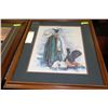 Image 1 : WOOD FRAMED GOLFING COWBOY PICTURE