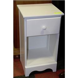 NEW WHITE SINGLE DRAWER NIGHT STAND