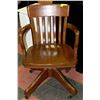 Image 1 : VINTAGE SOLID OAK OFFICE CHAIR