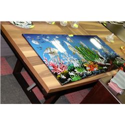 NEW RUSTIC WOOD KITCHEN TABLE WITH LEAF