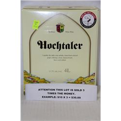 4 LITRE BOX HOCHTALER DRY TABLE WINE 11.5% X3