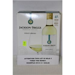 4 LITRE BOX JACKSON TRIGGS PINOT GRIGIO WHITE WINE