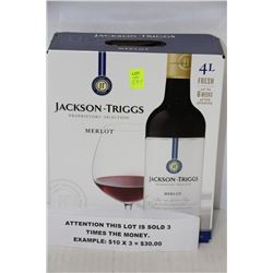 4 LITRE BOX JACKSON TRIGGS MERLOT  X3