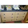 Image 1 : NEW 2 TONE WOOD TONE AND BLUE 6 DRAWER DRESSER