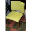 Image 1 : SET OF 4 LIGHT GREEN STACKING CHAIRS