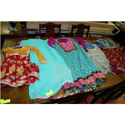 SET OF 5 EAST INDIAN GIRL DRESSES