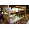 Image 1 : NEW WOOD BRINDLE FINISH MISSION BUNK BED DBL/DBL