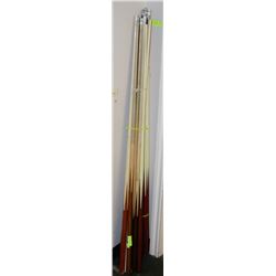 BUNDLE OF POOL CUES X2