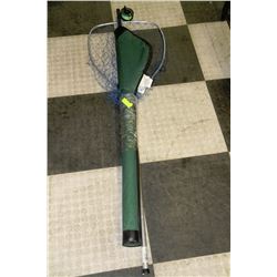 FLY FISHING POLE AND LARGE FISHING NET